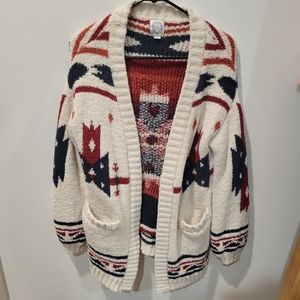 Blue Rain Cardigan Sweater with Pockets Size Small